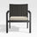 Alfresco II Black Outdoor Lounge Chair with Silver Sunbrella ® Cushion.