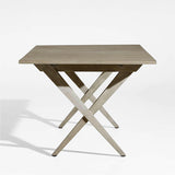 Andorra 91"-112" Grey Wood Outdoor Extendable Dining Table.