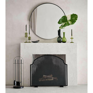 Gerald Large Round Black Wall Mirror.