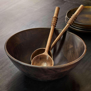 Carson Medium Dark Acacia Wood Bowl.