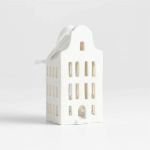 Medium White Ceramic Canal House Christmas Tree Ornament NO PUBLICAR.