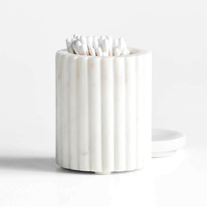 Carmen White Marble Canister.