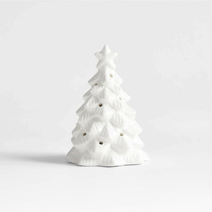 LED Mini White Ceramic Christmas Tree NO PUBLICAR.