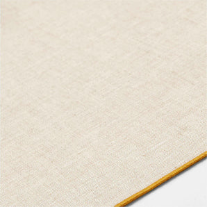 Linen Easy Care Yellow Placemat.
