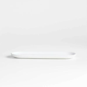 Eli White Ceramic Vanity Tray.