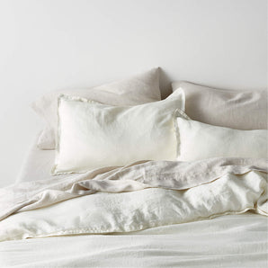 Natural EUROPEAN FLAX ™-Certified Linen Warm White King Duvet Cover