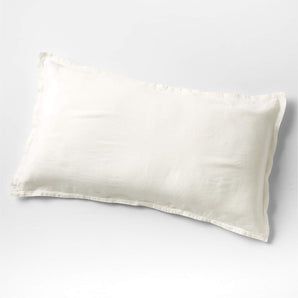 New Natural EUROPEAN FLAX ™-Certified Linen Warm White King Bed Pillow Sham