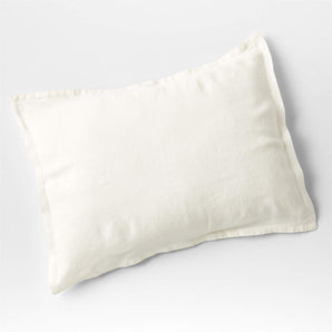 New Natural EUROPEAN FLAX ™-Certified Linen Warm White King Bed Pillow Sham