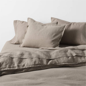 Natural European Flax ™-Certified Linen Clay Taupe Standard Bed Pillow Sham