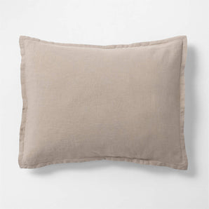 Natural European Flax ™-Certified Linen Clay Taupe Standard Bed Pillow Sham