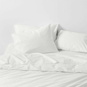 Everyday Organic Cotton Percale Crisp White King Bed Pillow Sham