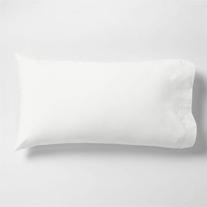 Everyday Organic Cotton Percale Crisp White King Bed Pillow Sham