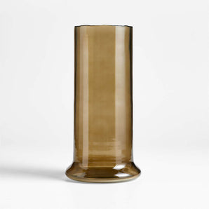 Tall Green Glass Vase 12".