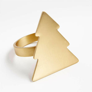 Holiday Tree Brass Napkin Ring NO PUBLICAR.