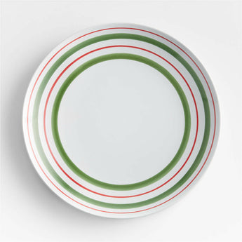 Holiday Stripe Dinner Plate.