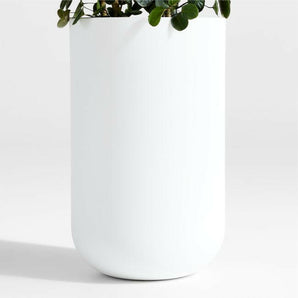 Junio Tall Round White Planter 18.1".