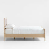 Fields Cane and Solid White Oak Wood King Bed by Leanne Ford.