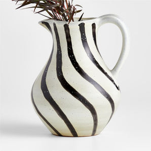 Over Under White Terracotta Pitcher by Leanne Ford