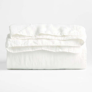 EUROPEAN FLAX ™-Certified Linen Crisp White Full/Queen Quilt