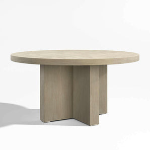 Mallorca 60" Round Wood Outdoor Dining Table.