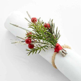 Holiday Twig Berry Napkin Ring NO PUBLICAR.