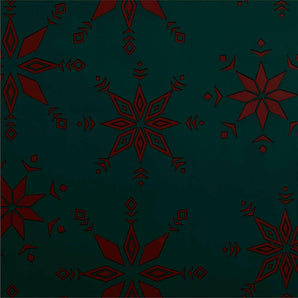 Red and Green Holiday Snowflake Christmas Gift Wrap NO PUBLICAR.