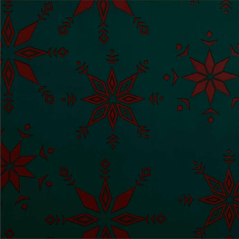 Red and Green Holiday Snowflake Christmas Gift Wrap NO PUBLICAR.