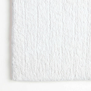 Rylan Organic Cotton White Bath Mat 18"x24".