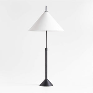 Seymour Telescoping Black Metal Table Lamp