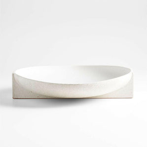 Soren White Ceramic Decorative Bowl