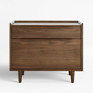 Tate Walnut Lateral File Cabinet