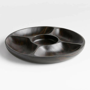 Tondo 5-Part Ebonized Server.