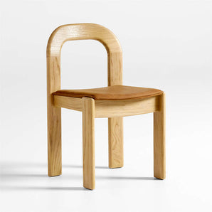 Treviso Natural Leather Dining Side Chair.