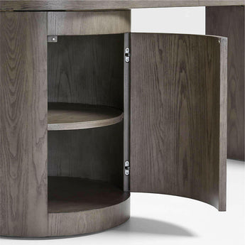 Twist Grey Ash Rotating Desk.