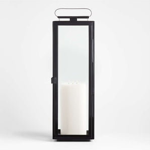 Walker Black Metal Outdoor Lantern 30.25"