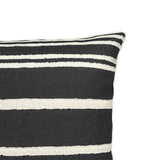 Mohave 20"x20" Wide Black Stripe Indoor/Outdoor Pillow.