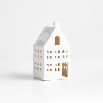 Mini White Ceramic Holiday Canal House NO PUBLICAR.