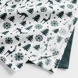 Winter Reindeer Green Organic Cotton Dish Towels, Set of 2 NO PUBLICAR.