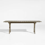 Andorra 91"-112" Grey Wood Outdoor Extendable Dining Table.