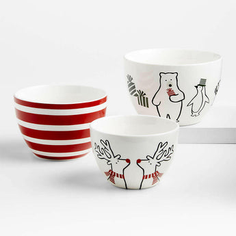 Arctic Friends Christmas Nesting Bowls, Set of 3 NO PUBLICAR.