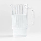 Atwell Ribbed Glass Pitcher.