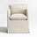 Belmar Ivory Upholstered Dining Arm Chair.