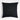 Black and White 23" Merrow Stitch Organic Cotton Pillow with Feather Insert.