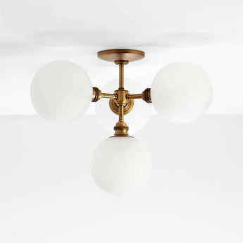 Bouldin Brass Flush Mount Light.