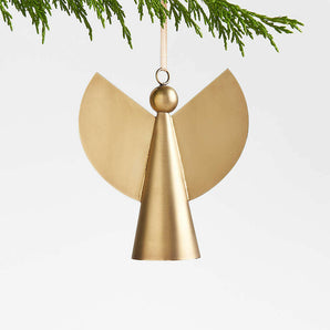 Brass Metal Angel Christmas Tree Ornament.