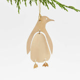 Brass Metal Dangle Leg Christmas Tree Ornament.