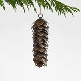 Bronze Metal Pinecone Christmas Tree Ornament.