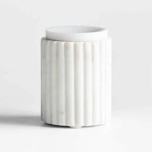 Carmen White Marble Canister.