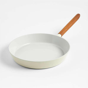 Crate & Barrel Monterey Cream 12" Non-Stick Ceramic Fry Pan.