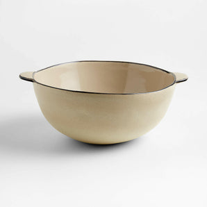 Large Cream Ceramic Mixing Bowl by Eric Adjepong.